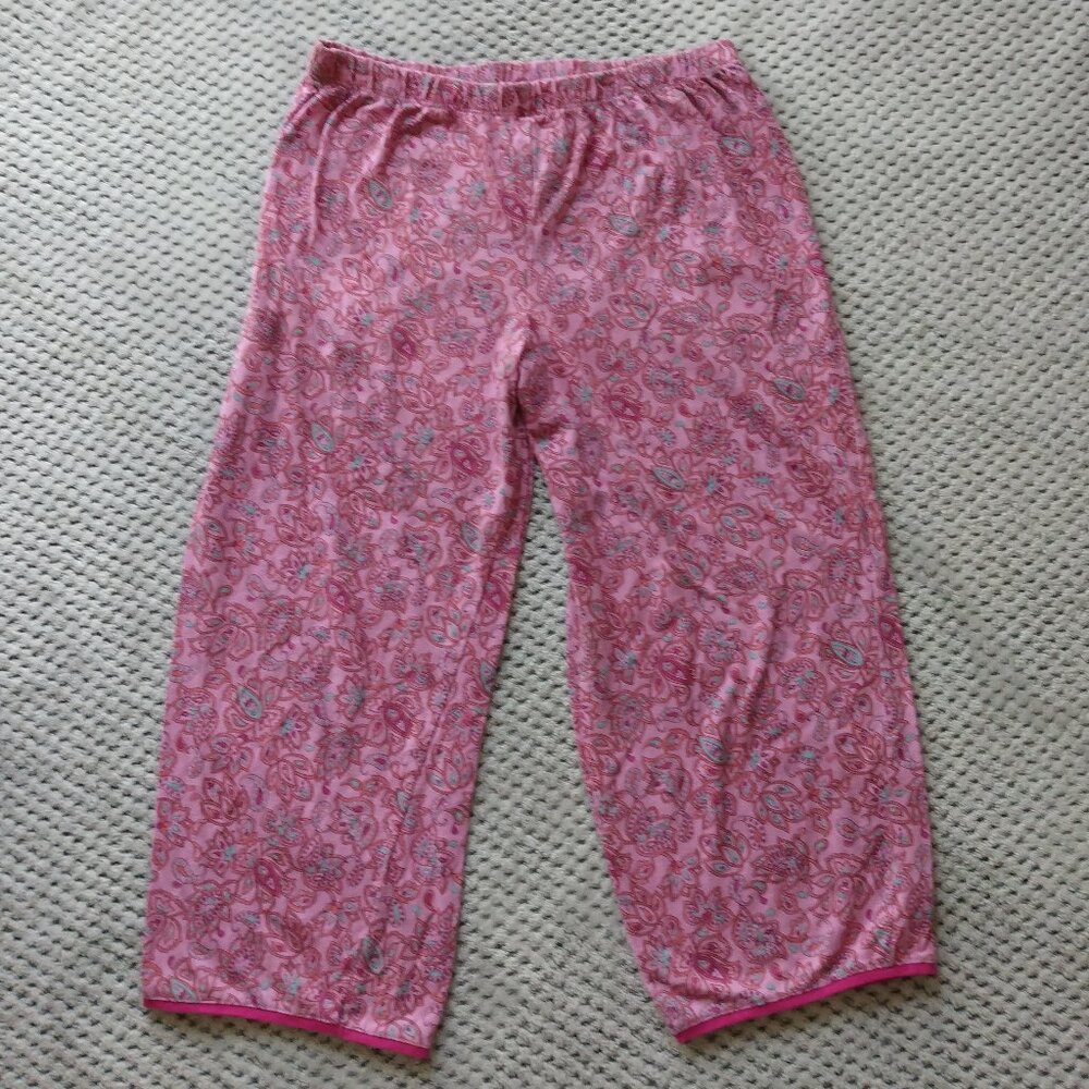 Secret Treasures Pink Paisley Pajama Capri Pant, Size S